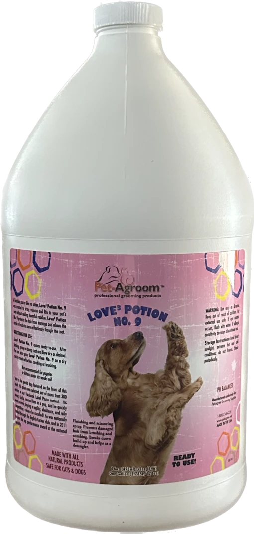 Pet-Agroom Love Potion No. 9 - Finishing And Scissoring Spray - Gallon