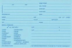 Medium Klip Card 4x6 Blue - Qty 100