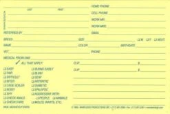 Medium Klip Card 4x6 Yellow - Qty 100