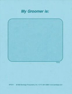 Pet Report Cards - Blue 50 Count Pack -Beauty Tool Store PET REPORT CARDS BLUE back