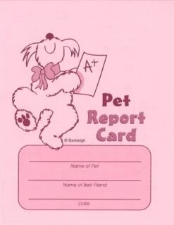 Pet Report Cards - Pink 50 Count Pack