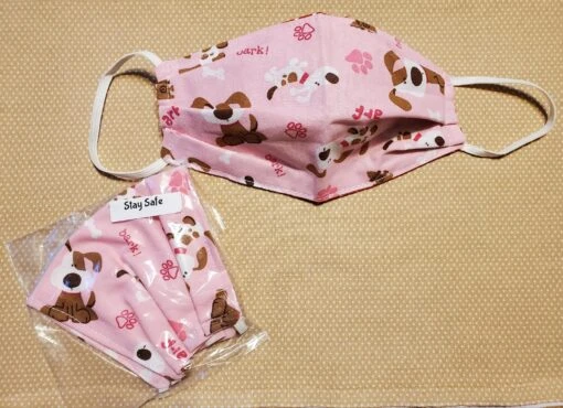 Stardog Fabric Face Mask - Pink Arf Bark Print