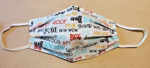 Stardog Fabric Face Mask - Good Dog Speak Print