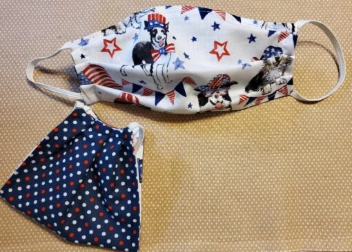 Stardog Fabric Face Mask - Patriotic Dog Print