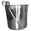 QT SS Flat-Sided Pail-Bucket W-Hooks - 2 QT -Beauty Tool Store STAINLESS STEEL FLAT SIDED PAIL BUCKET WITH HOOKS 2 QT